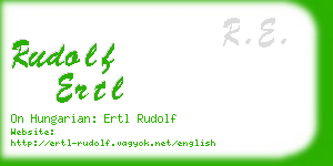 rudolf ertl business card